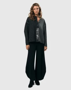 Women Alembika Pants & Skirts<Pucker Dot Punto Pants, Black
