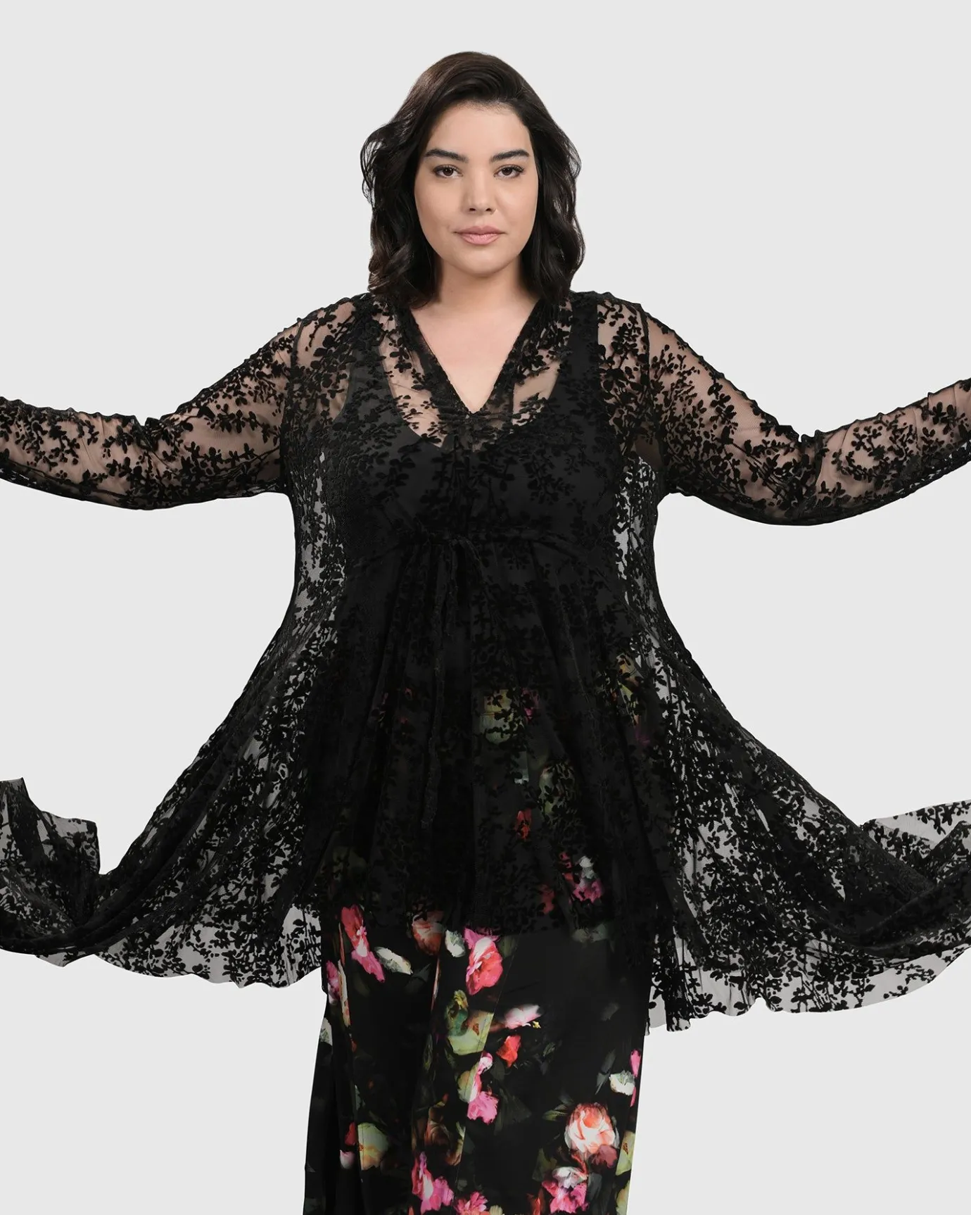 Women Alembika Plus<Racey Lacey Tunic Top, Lace