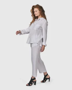 Women Alembika Tops & Tunics<Recreation Button Down Top, White