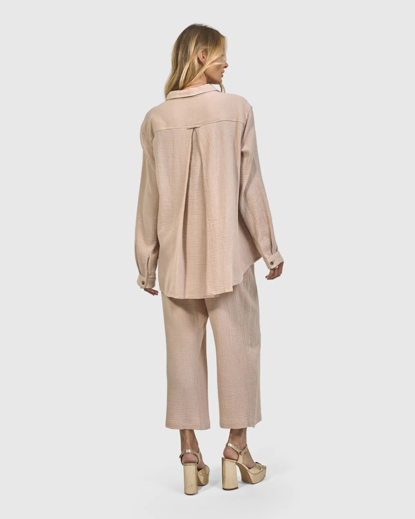Women Alembika Tops & Tunics<Recreation Button Down Top, Sand