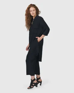 Women Alembika Plus<Recreation Shirt Dress, Black
