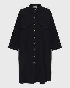 Women Alembika Plus<Recreation Shirt Dress, Black