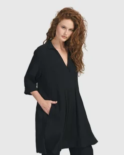 Women Alembika Tops & Tunics<Recreation Tunic Top, Black