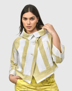 Women Alembika Jackets<Riposo A-Line Jacket, Citron