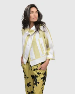 Women Alembika Jackets<Riposo A-Line Jacket, Citron