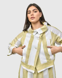 Women Alembika Jackets<Riposo A-Line Jacket, Citron