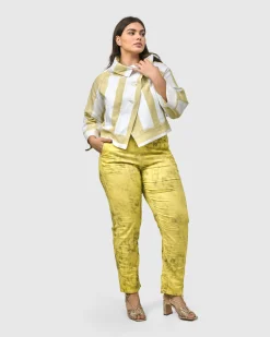 Women Alembika Jackets<Riposo A-Line Jacket, Citron