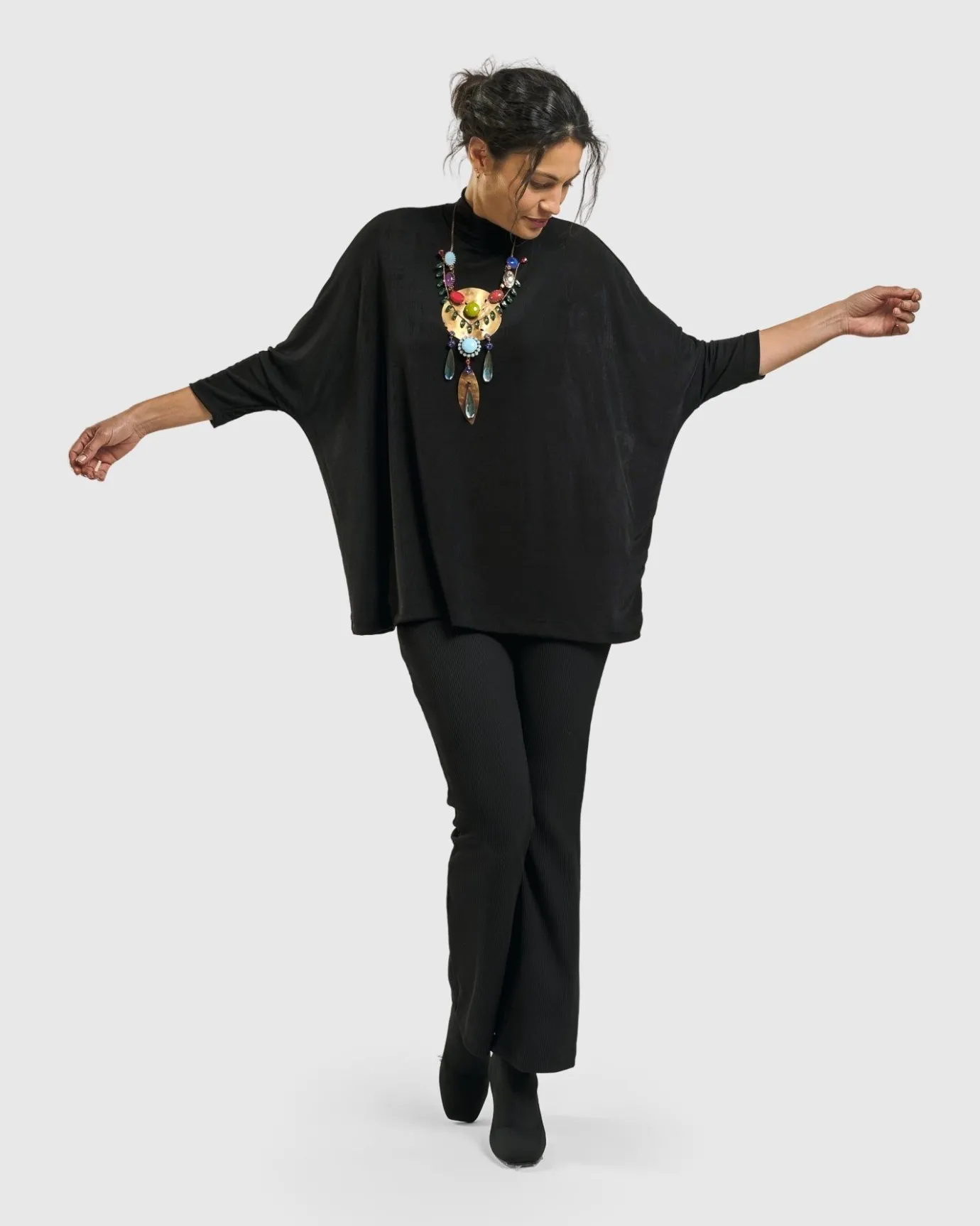 Women Alembika Plus<Rookie Mockneck Top, Black