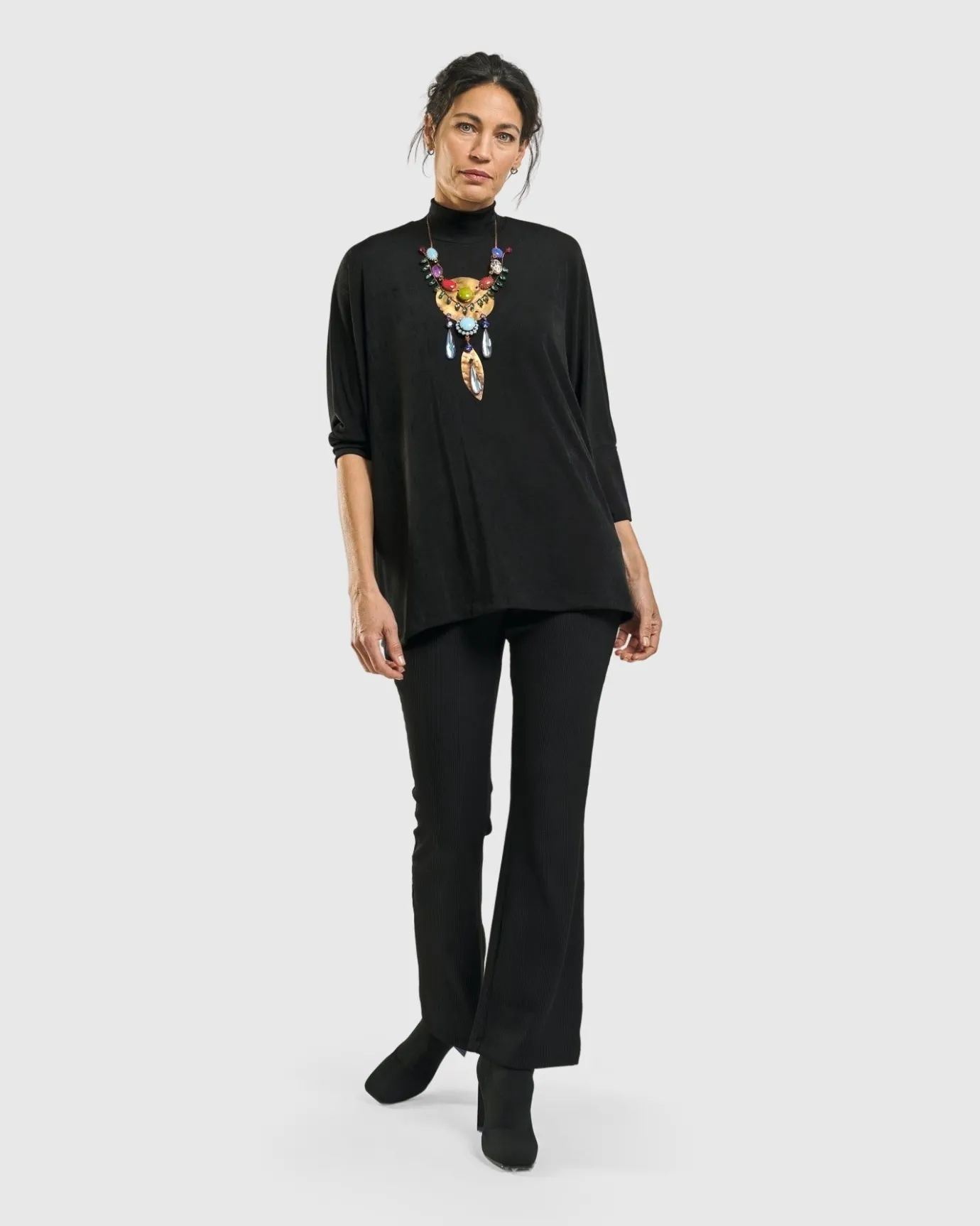 Women Alembika Plus<Rookie Mockneck Top, Black