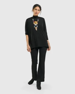 Women Alembika Tops & Tunics<Rookie Mockneck Top, Black