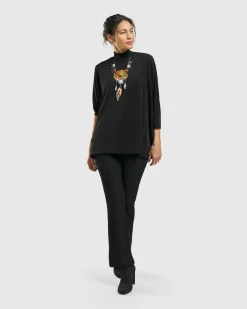 Women Alembika Tops & Tunics<Rookie Mockneck Top, Black