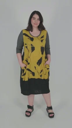 Women Alembika Dresses<Ru Crinkle Cocoon Dress, Yellow
