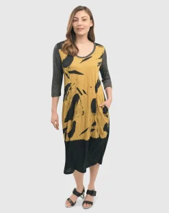 Women Alembika Dresses<Ru Crinkle Cocoon Dress, Yellow
