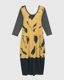 Women Alembika Dresses<Ru Crinkle Cocoon Dress, Yellow