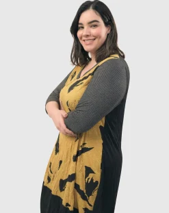 Women Alembika Plus<Ru Crinkle Cocoon Dress, Yellow