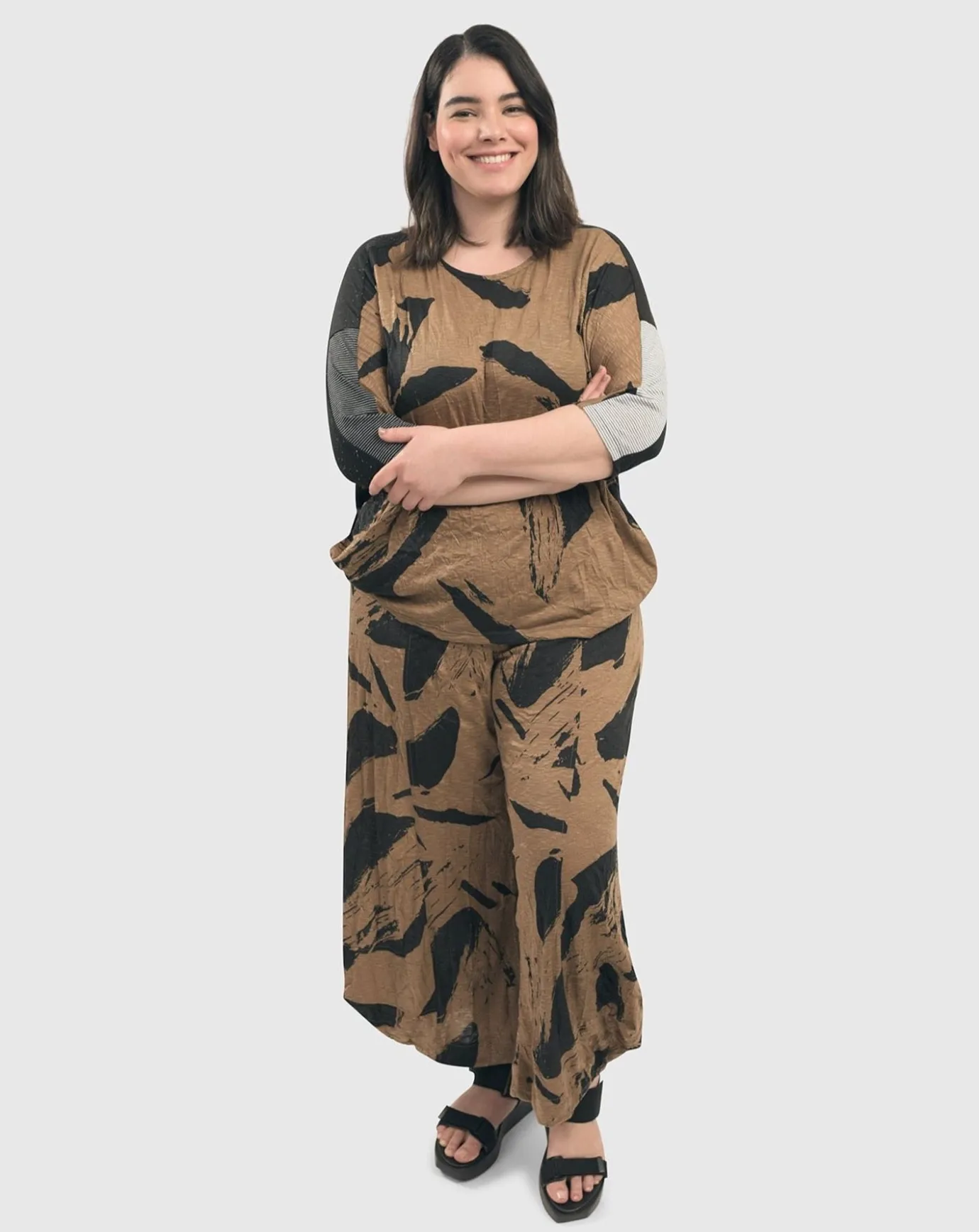 Women Alembika Tops & Tunics<Ru Crinkle Dolman Top, Sepia