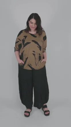 Women Alembika Tops & Tunics<Ru Crinkle Dolman Top, Sepia