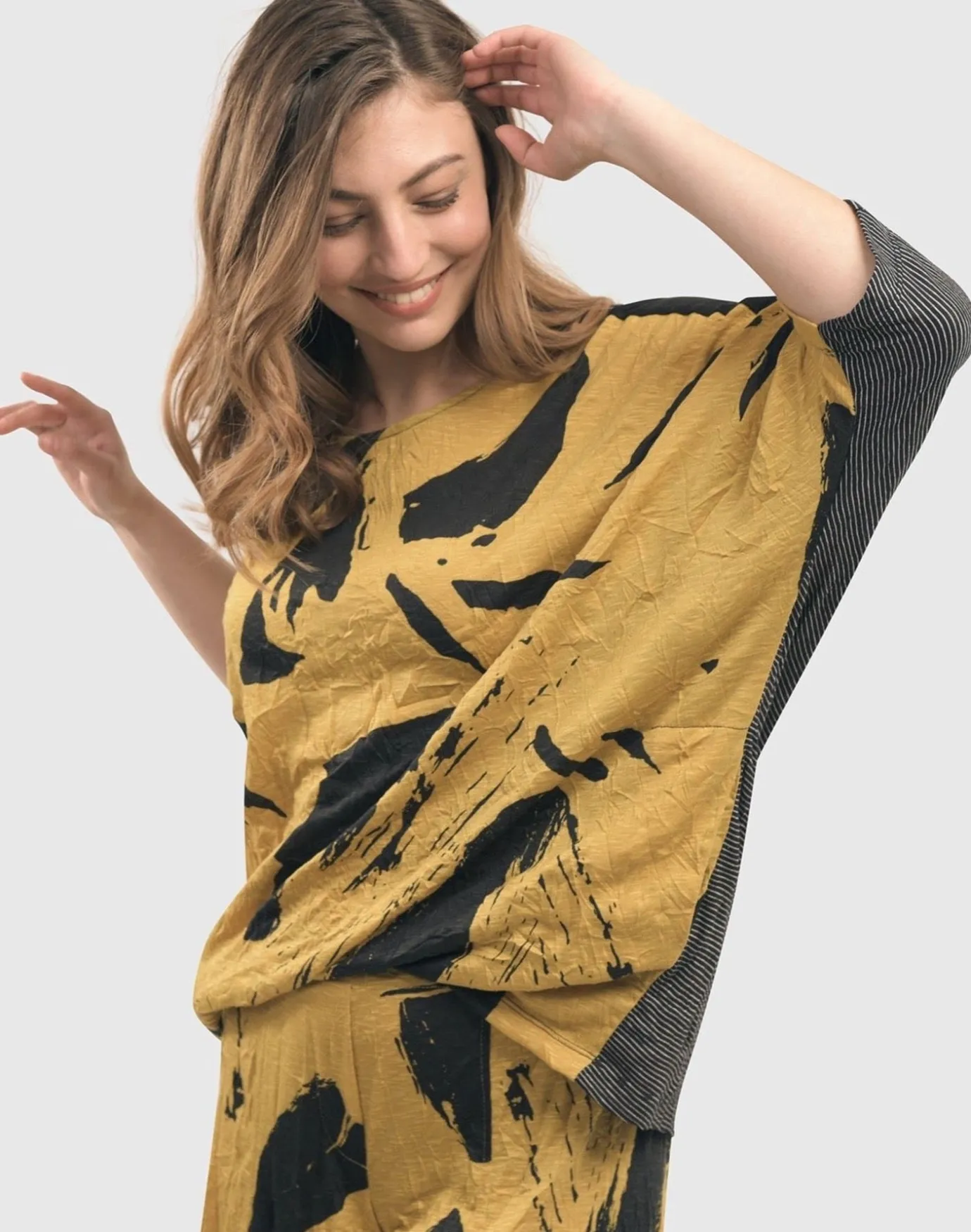 Women Alembika Tops & Tunics<Ru Crinkle Dolman Top, Yellow