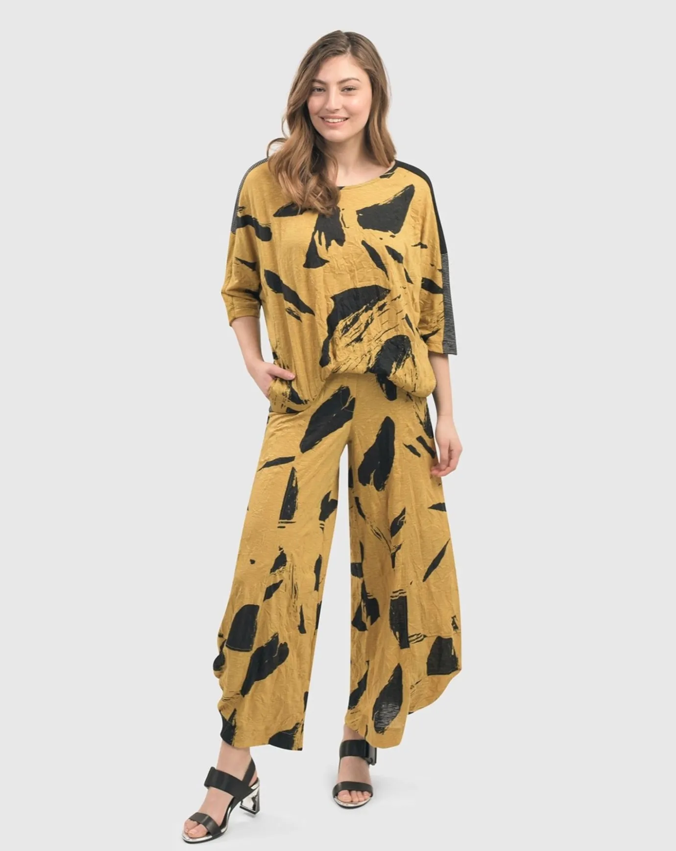 Women Alembika Tops & Tunics<Ru Crinkle Dolman Top, Yellow