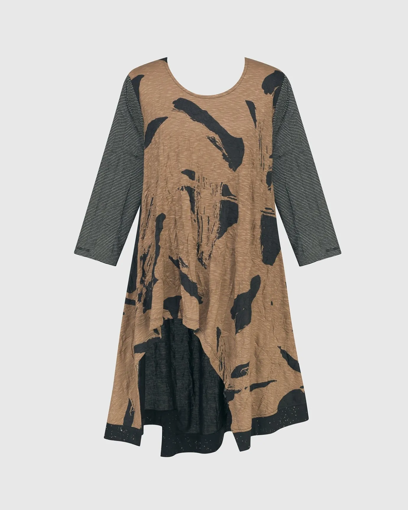 Women Alembika Tops & Tunics<Ru Hi-Lo Crinkle Tunic Top, Sepia