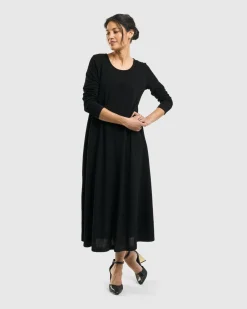Women Alembika Plus<Sabrina A-Line Dress, Black