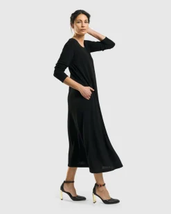 Women Alembika Plus<Sabrina A-Line Dress, Black