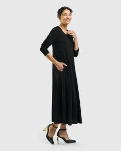 Women Alembika Plus<Sabrina A-Line Dress, Black