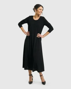 Women Alembika Dresses<Sabrina A-Line Dress, Black