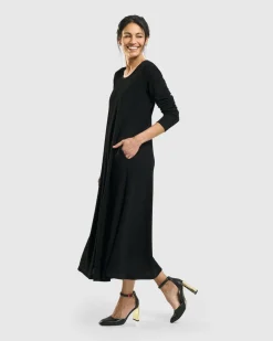 Women Alembika Dresses<Sabrina A-Line Dress, Black