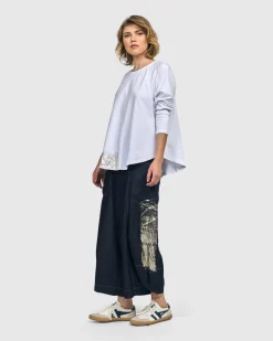 Women Alembika Tops & Tunics<Sacramento Relaxed Top, White