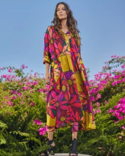 Women Alembika Plus<Saffron Shirt Dress, Bouquet