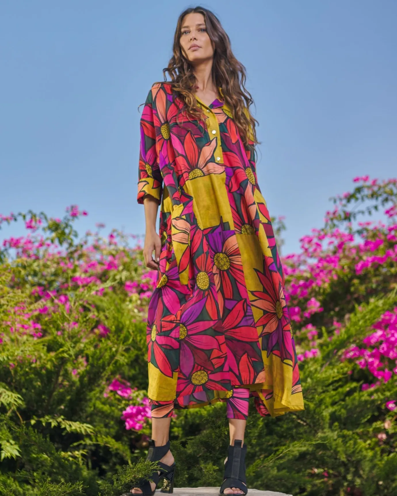 Women Alembika Plus<Saffron Shirt Dress, Bouquet