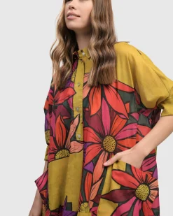 Women Alembika Dresses<Saffron Shirt Dress, Bouquet