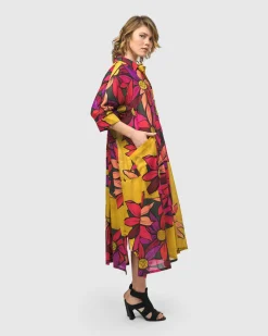Women Alembika Dresses<Saffron Shirt Dress, Bouquet