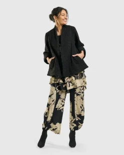 Women Alembika Plus<Sagittarius A-Line Jacket, Charcoal