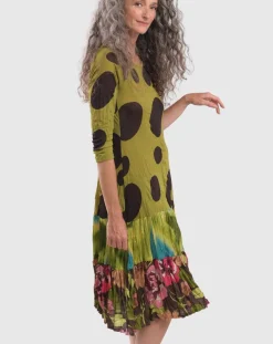 Women Alembika Plus<Sara Swing Dress, Olive