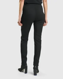 Women Alembika Pants & Skirts<Savant Slim Leg Trousers, Black