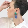 Women Alembika Accessories<Sea & Sky Drop Earrings, Green/Blue