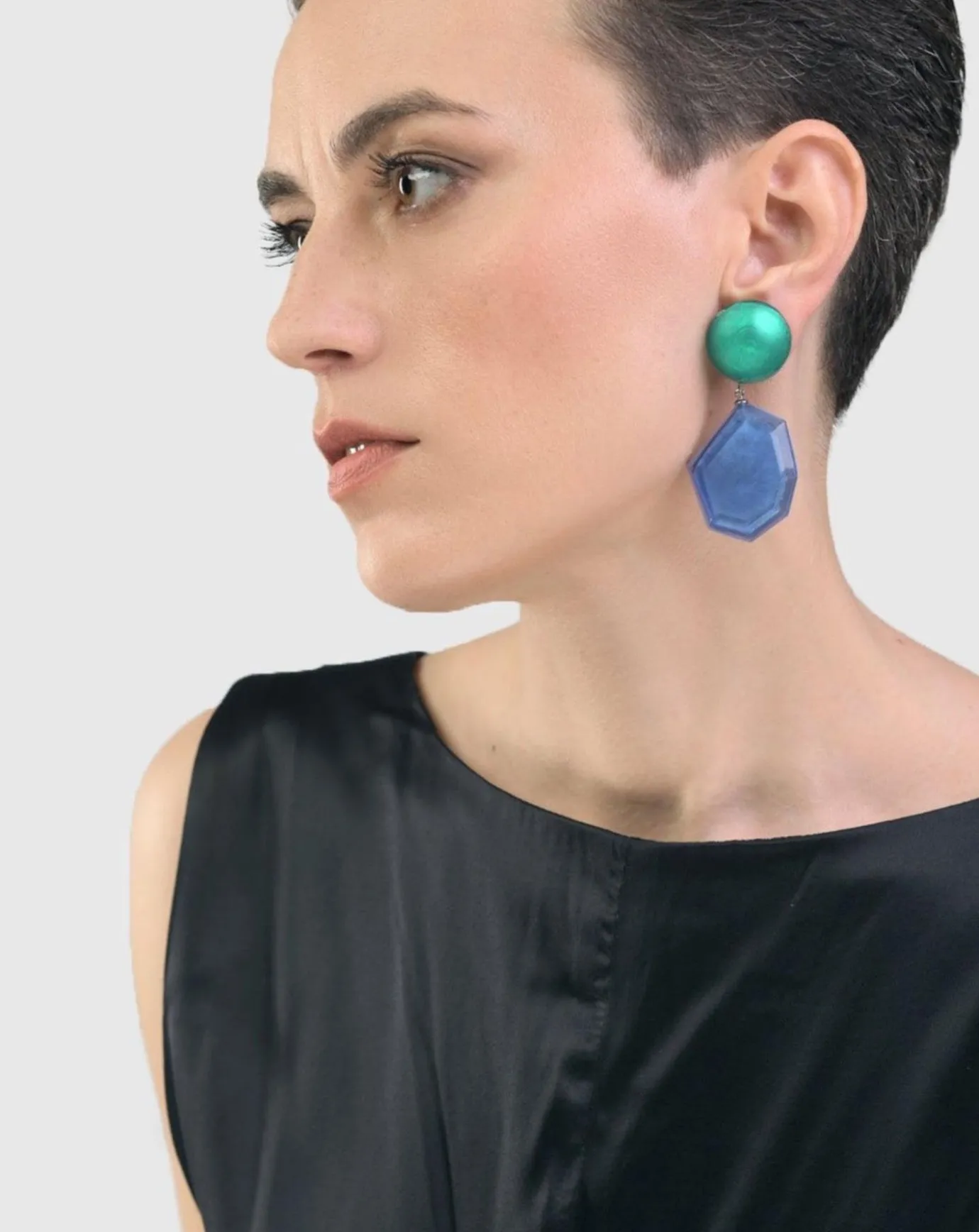 Women Alembika Accessories<Sea & Sky Drop Earrings, Green/Blue