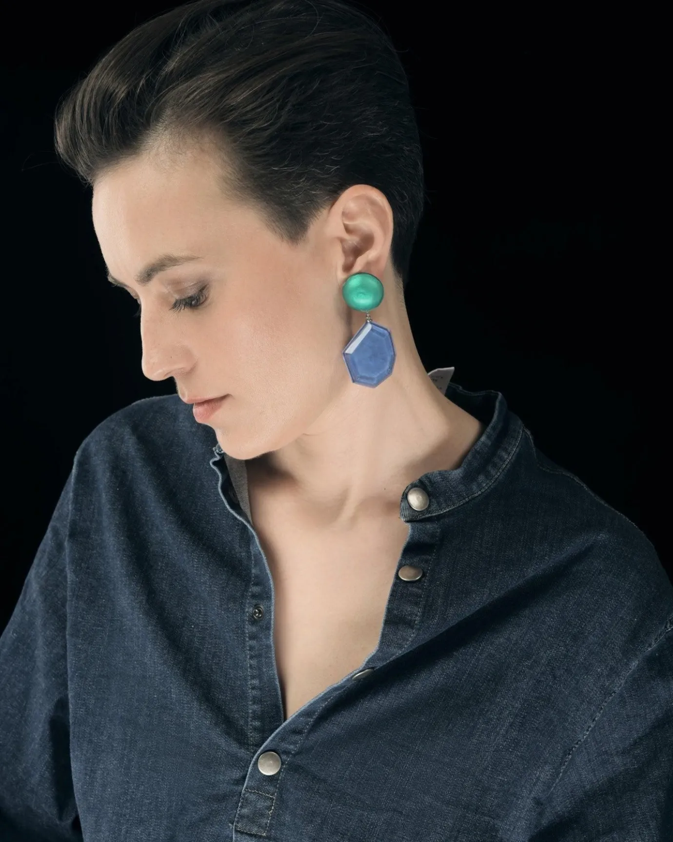 Women Alembika Accessories<Sea & Sky Drop Earrings, Green/Blue