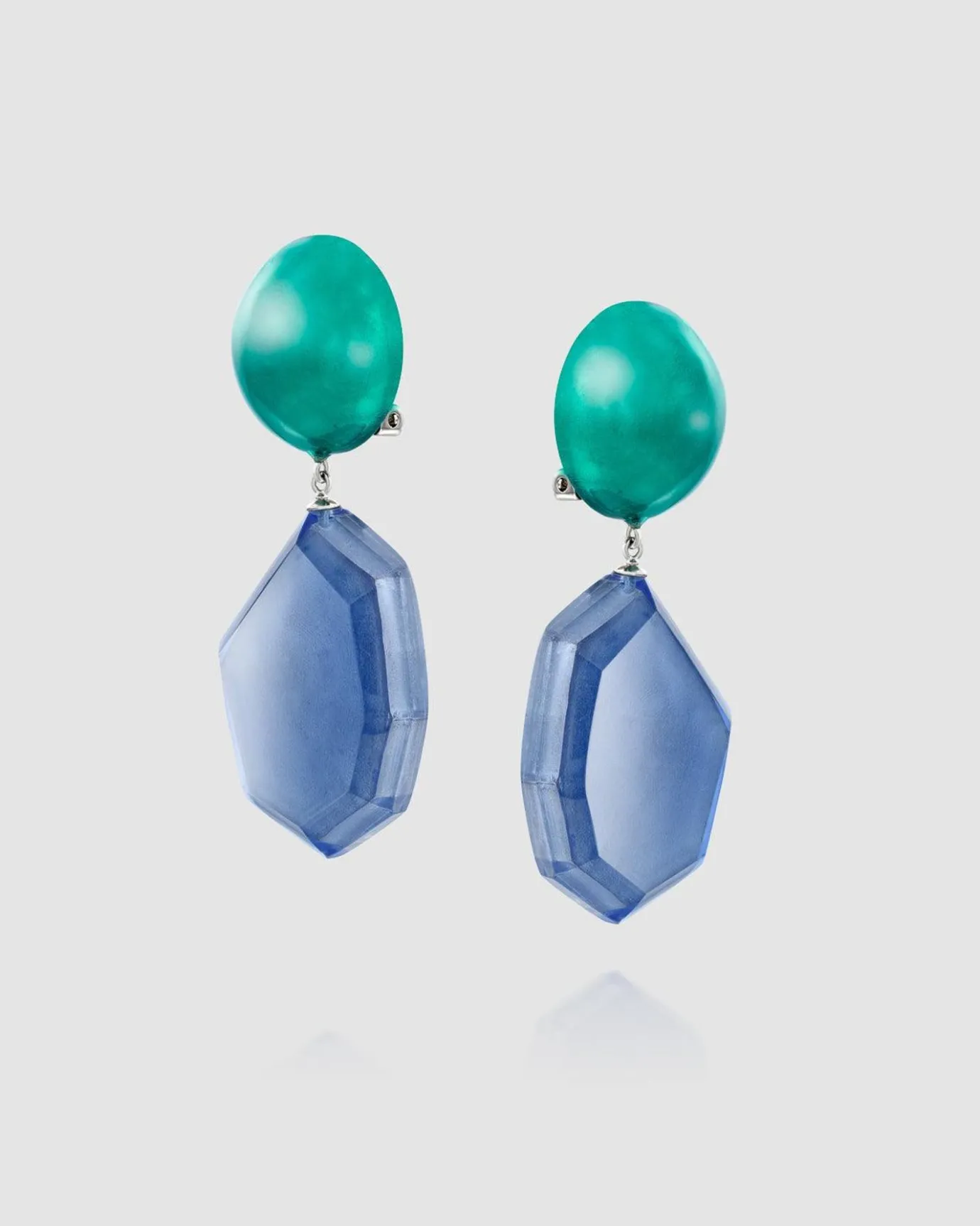 Women Alembika Accessories<Sea & Sky Drop Earrings, Green/Blue