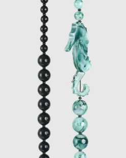 Women Alembika Accessories<Seahorse Bead Necklace, Sea Green