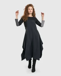 Women Alembika Dresses<Shelley Apron Dress, Black