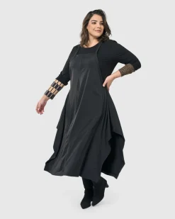 Women Alembika Dresses<Shelley Apron Dress, Black