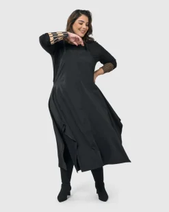Women Alembika Dresses<Shelley Apron Dress, Black