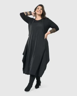 Women Alembika Dresses<Shelley Apron Dress, Black