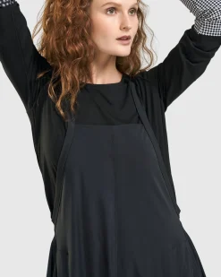 Women Alembika Dresses<Shelley Apron Dress, Black