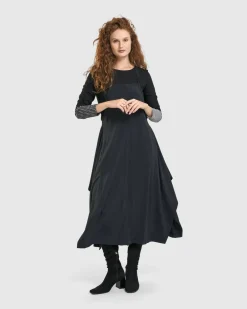 Women Alembika Dresses<Shelley Apron Dress, Black