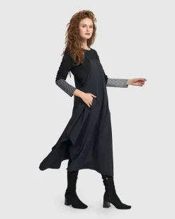 Women Alembika Dresses<Shelley Apron Dress, Black