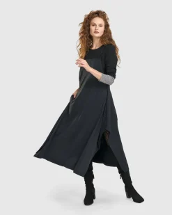 Women Alembika Dresses<Shelley Apron Dress, Black